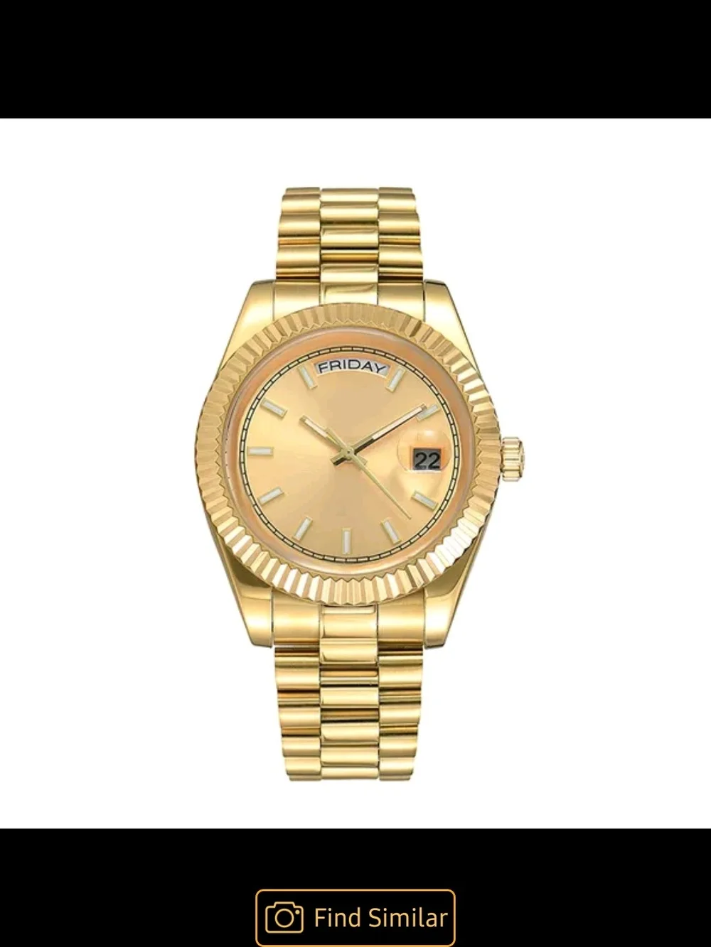 Others Follow Rose Gold Tone Watch with Brown Dial